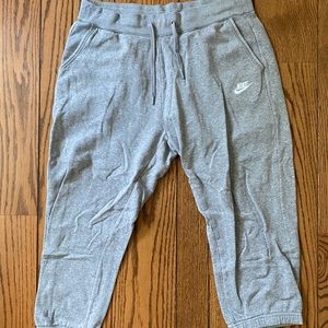 Cropped Grey Nike Sweatpants